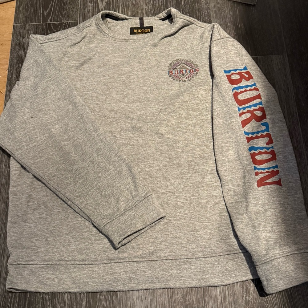 Burton Gray Sweatshirt with Gold Accents